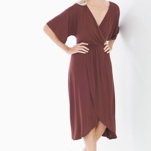 SOMA Caftan Midi Ginger Root Brown Dress Small
